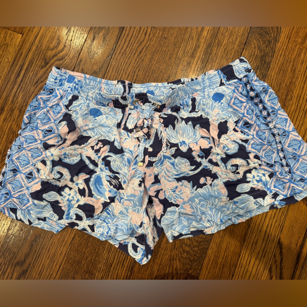 Lilly Pulitzer Blue and Pink Floral Shorts